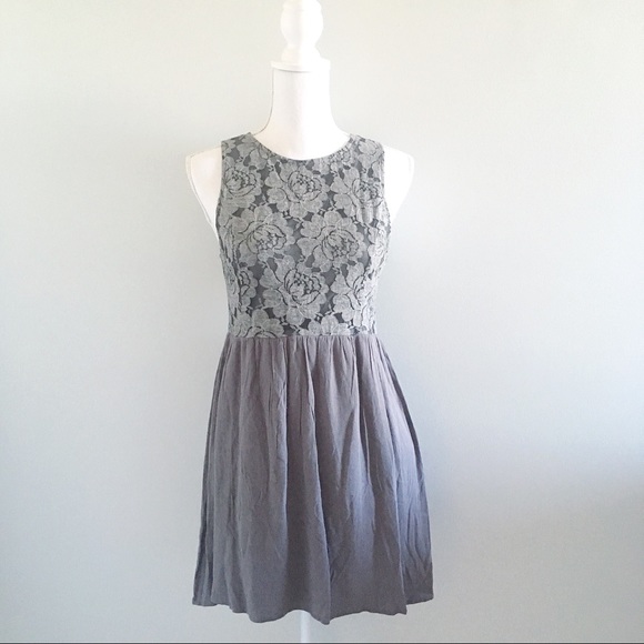 Altar'd State Dresses & Skirts - Altar’d State Gray Lace Boho Dress